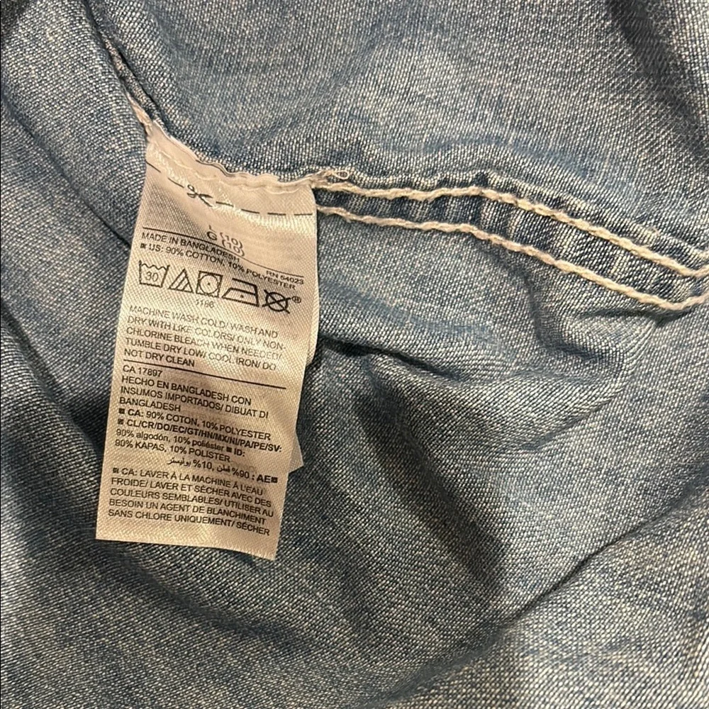 Old Navy Light Blue Denim Shirt Dress